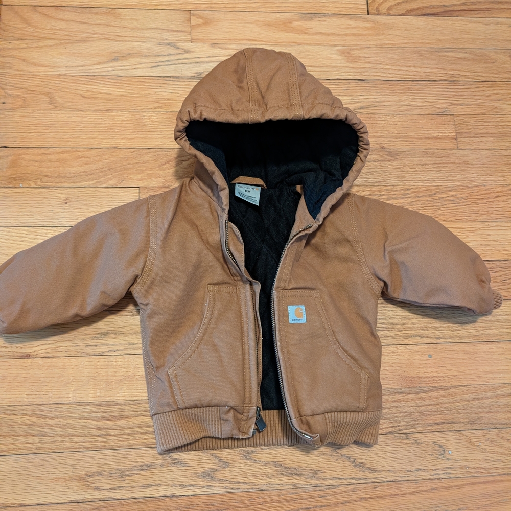 Carhartt Kids Brown Hooded Work Jacket